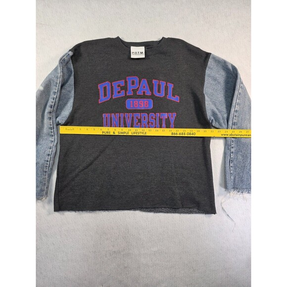 DePaul University Blue Demons Sweatshirt Champion Pullover Size Large P.O.T.M - Picture 6 of 9